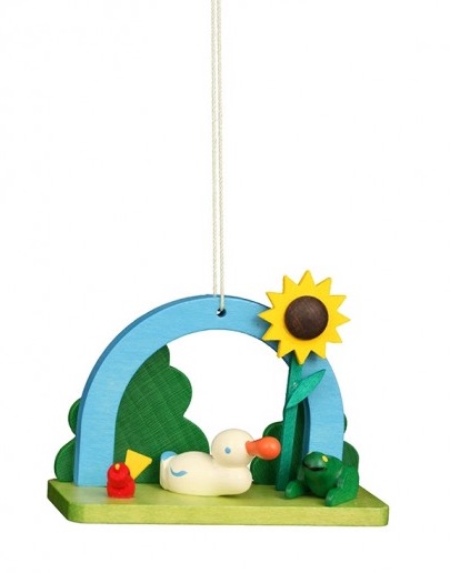 Baumbehang Entlein und Frosch am Bogen