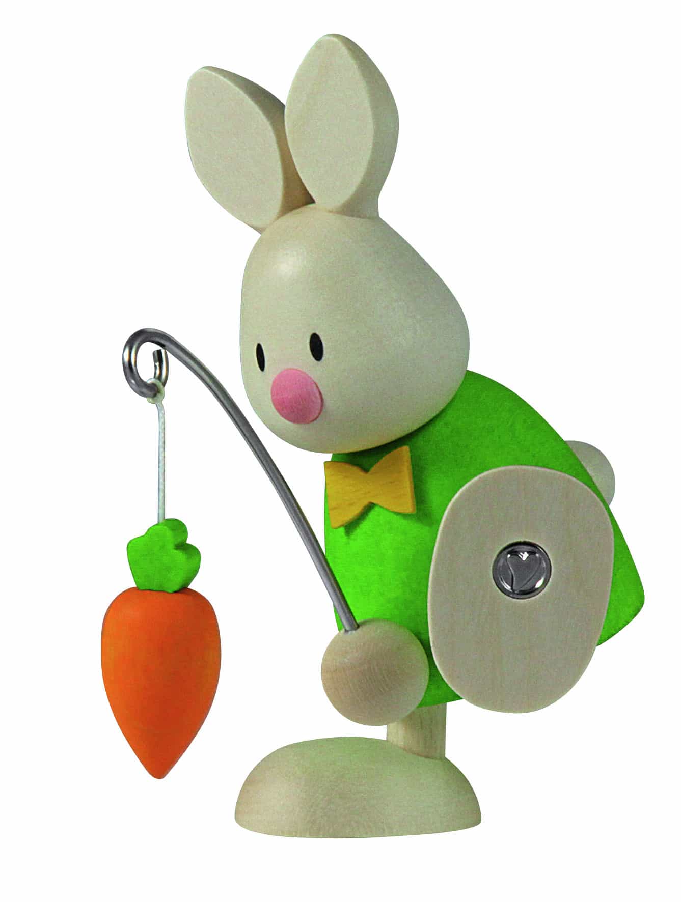 Kaninchen Max mit Angel und Möhre