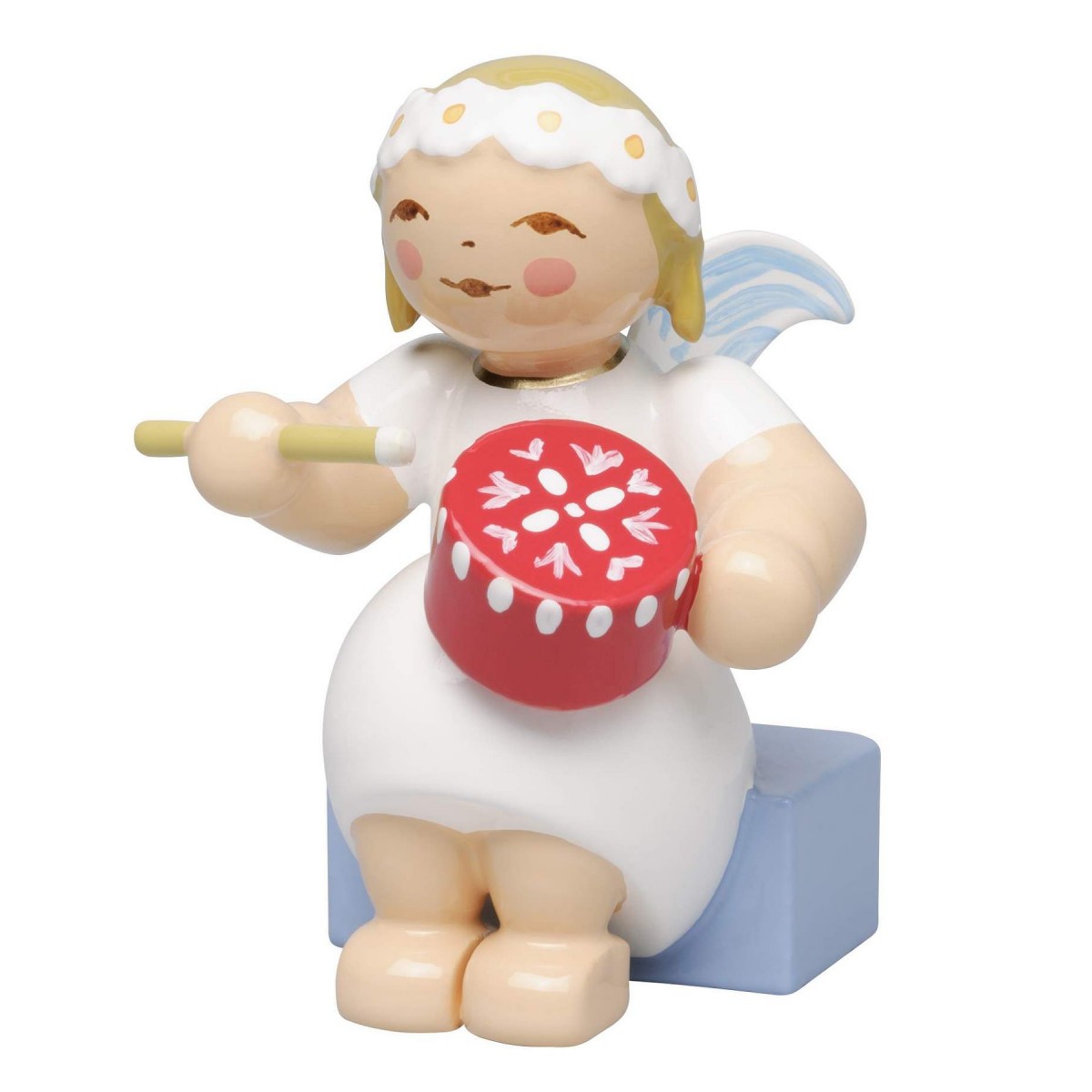 Margeritenengel sitzend mit Spandose