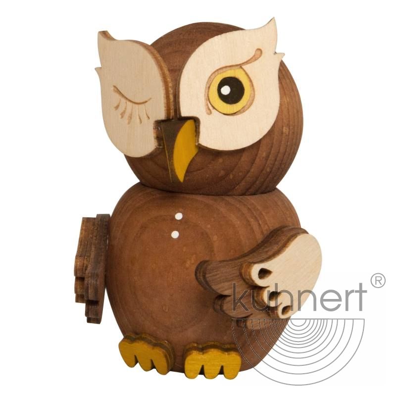 Mini Eule gebeizt - Auslaufartikel