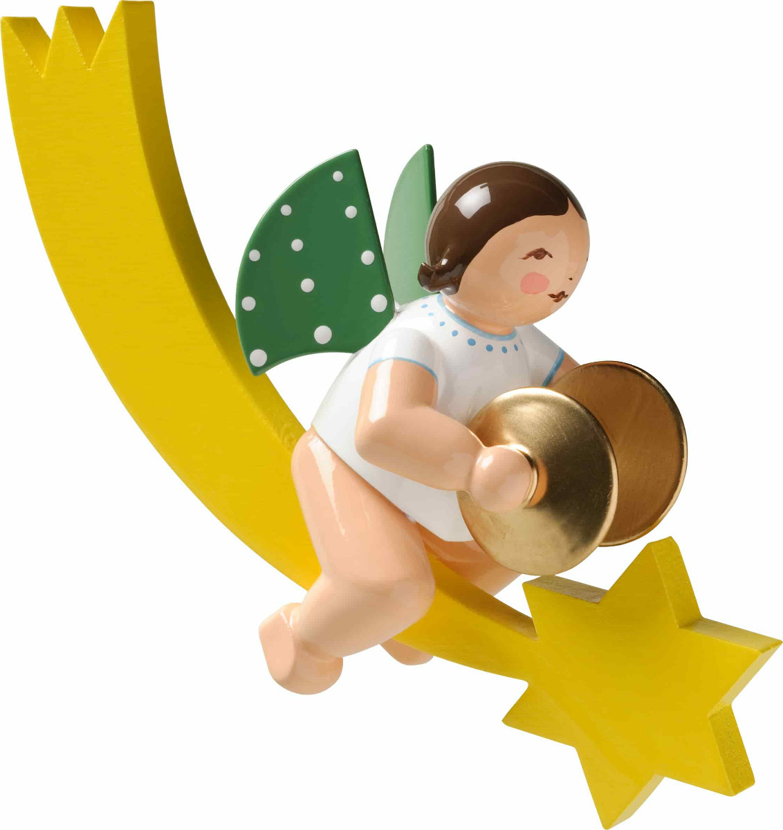 Engel mit Becken auf Schweif