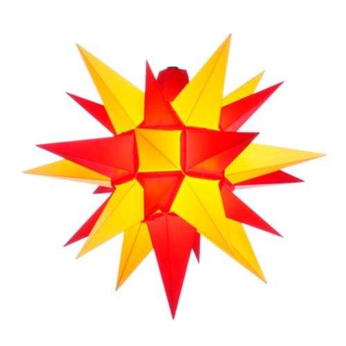 Original Herrnhuter Stern für außen ø ca. 40 cm gelb / rot (A4)