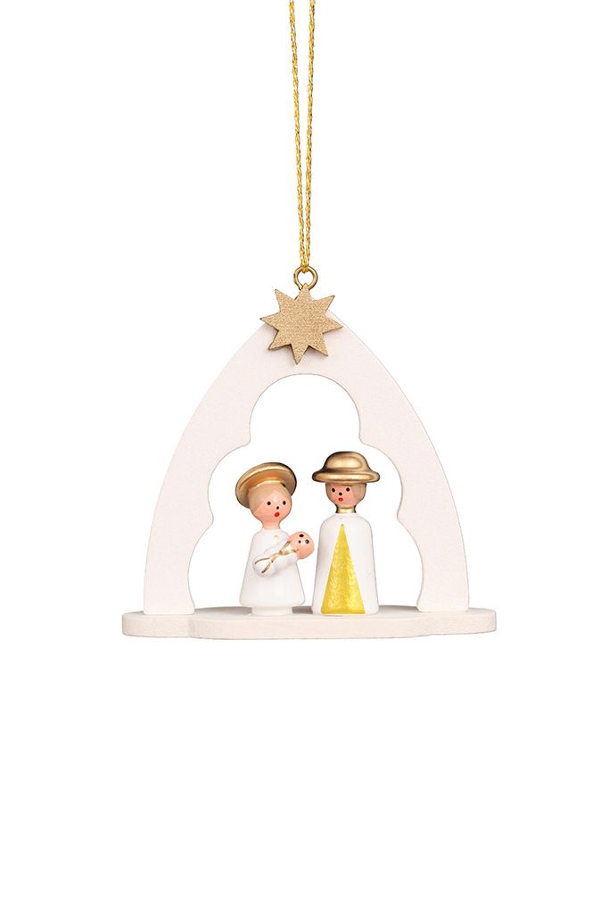 Baumbehang Heilige Familie im Bogen weiss