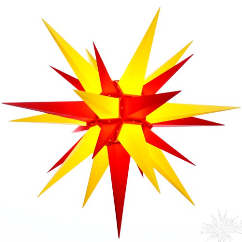 Original Herrnhuter Stern für außen ø ca. 130 cm gelb / rot (A13)