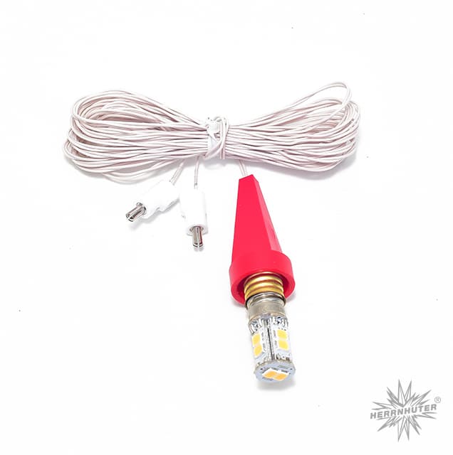 Ersatzbeleuchtung für Herrnhuter Sterne ø 13 cm mit LED und roter Kappe (A1e/A1b)