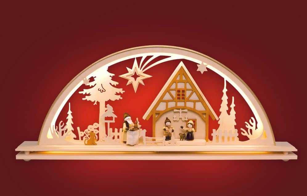 Schwibbogen Bescherung