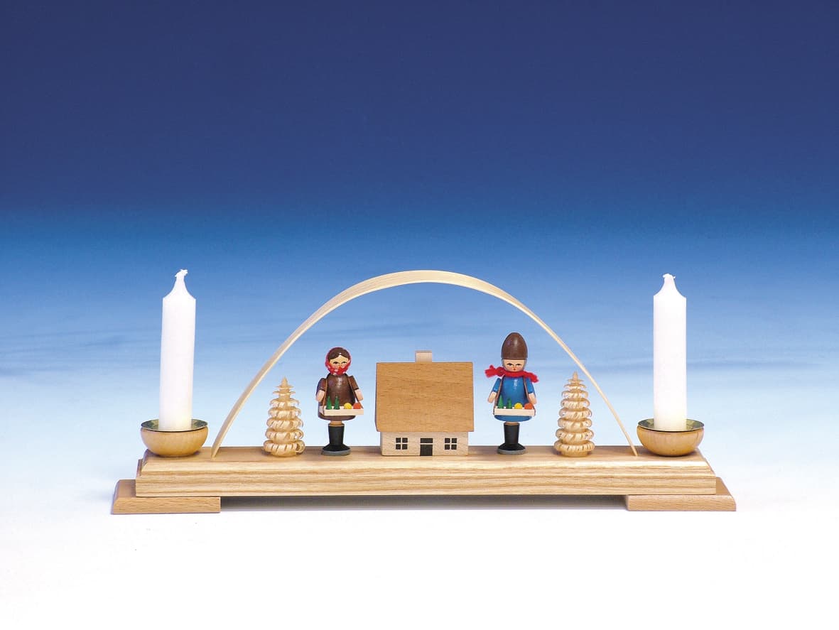 Schwibbogen klein mit Striezelkindern - Auslaufartikel