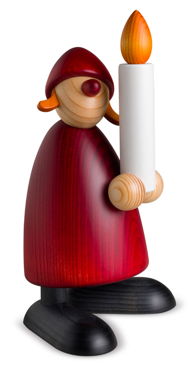 Weihnachtsfrau mit Kerze