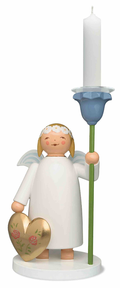 Margeritenengel mit Herz und Blume