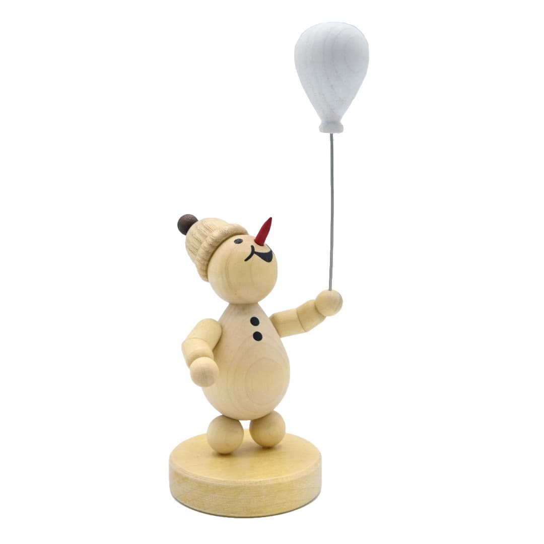 Schneemann Junior mit Luftballon