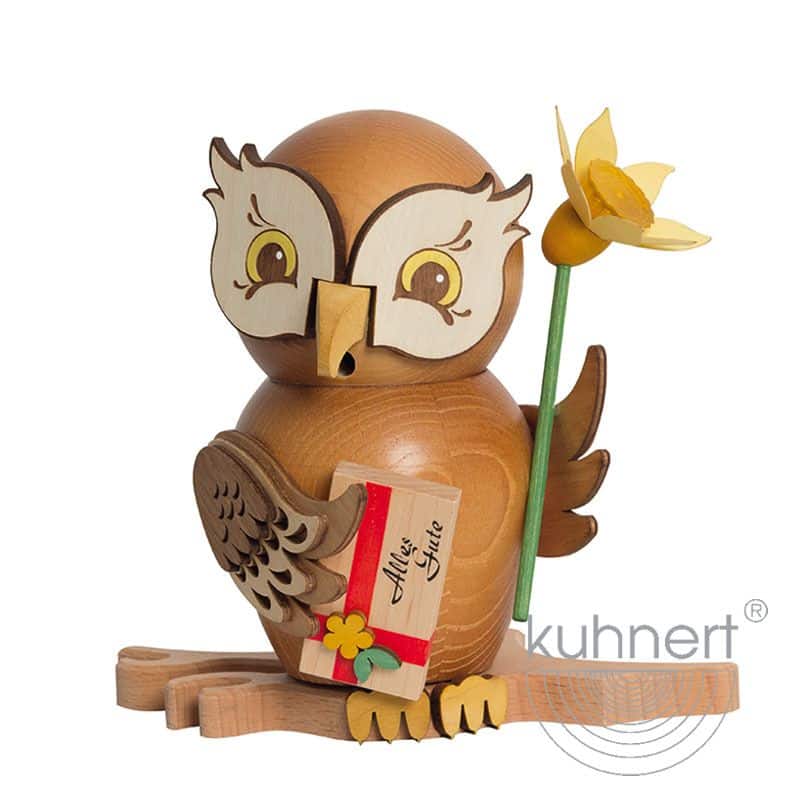 Rauchfigur Eule Gratulant