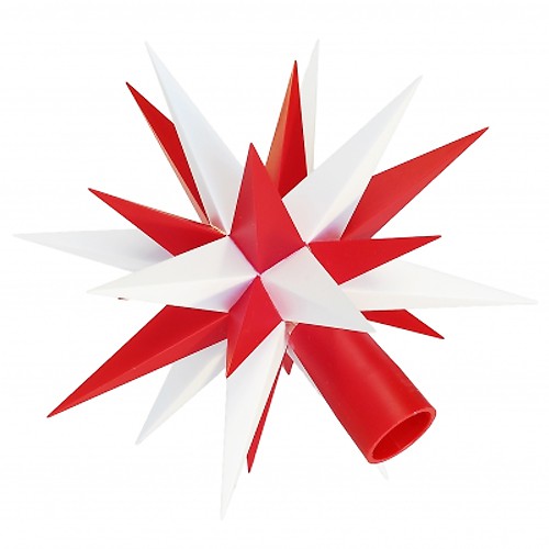 Ersatz-Stern für Herrnhuter Sternenketten (A1s) weiß / rot