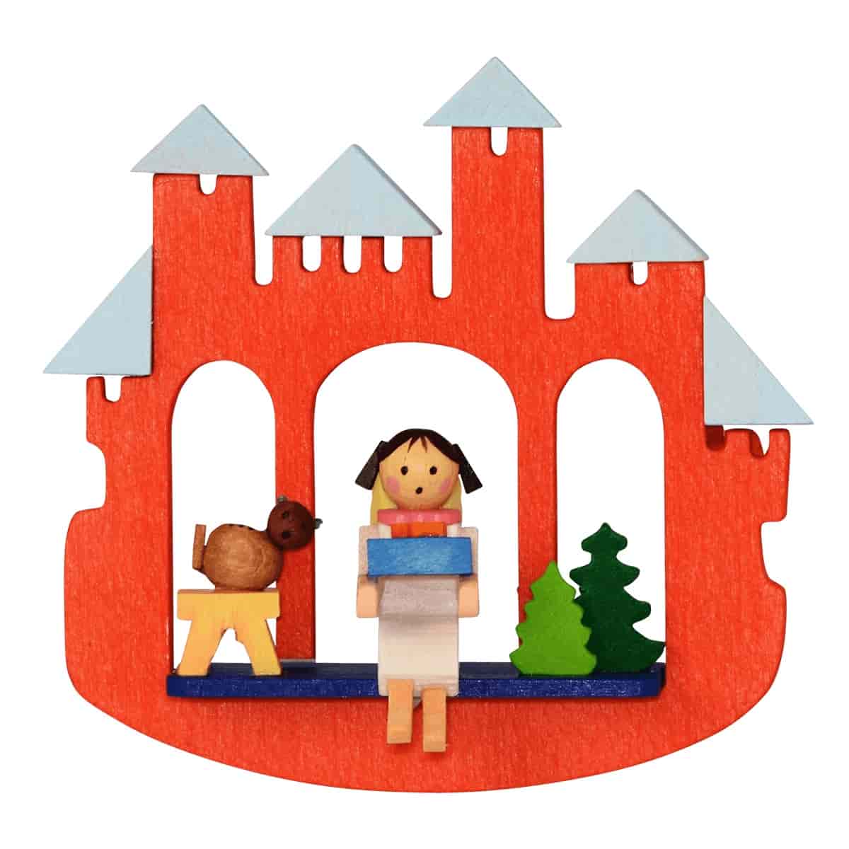 Stadttor mit Engel als Baumschmuck