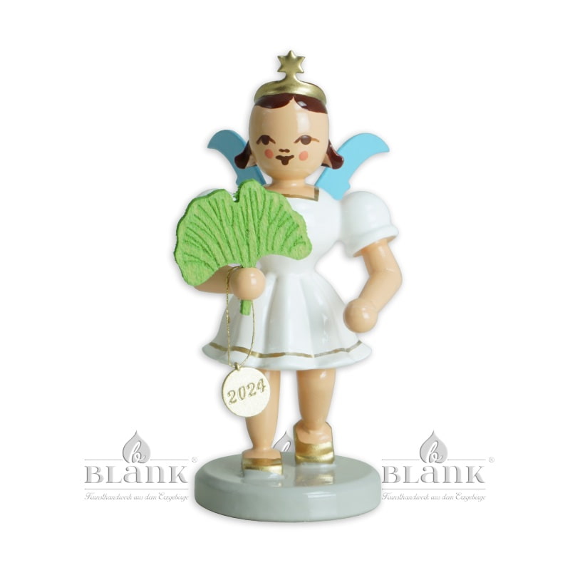 Blank - Kurzrockengel farbig mit Ginkgoblatt, Jahresedition 2024