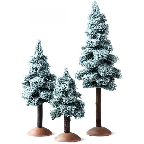 Günter Reichel - Tanne mit Schnee mit Stamm, 3-teilig