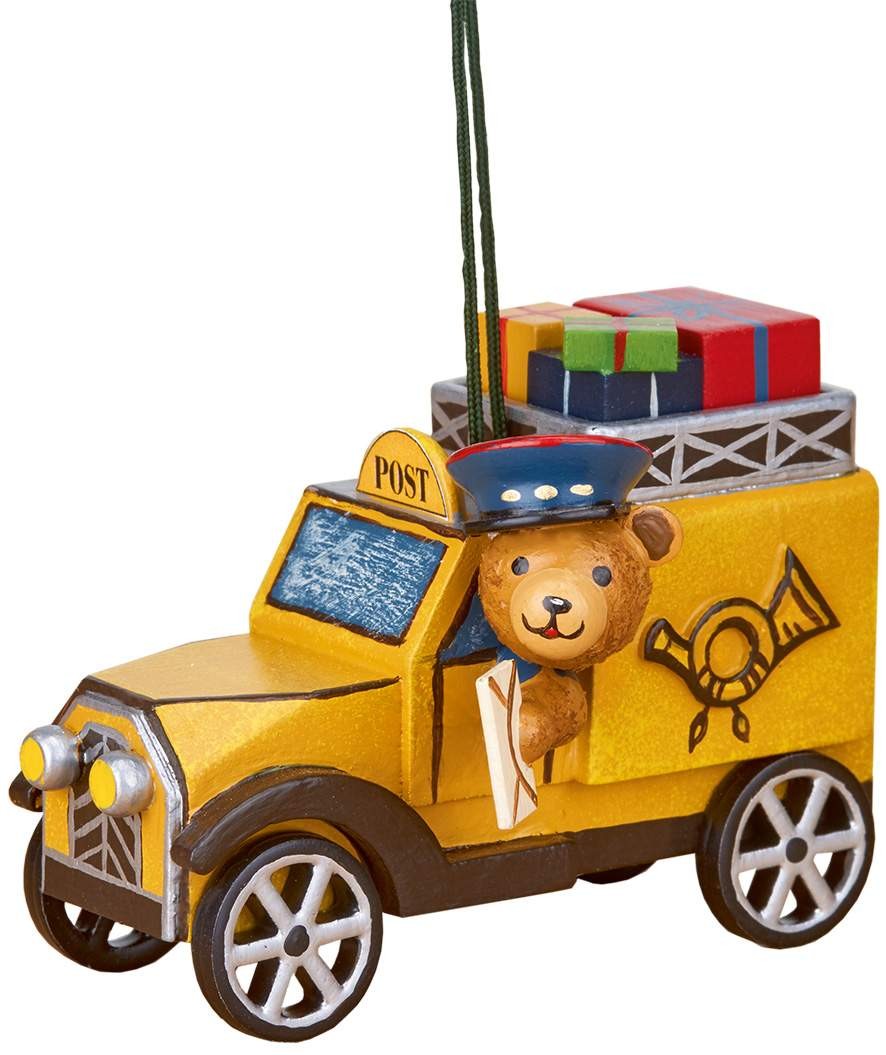 Hubrig - Baumbehang Postauto mit Teddy