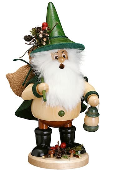 Räuchermann Waldwichtel Wanderer grün