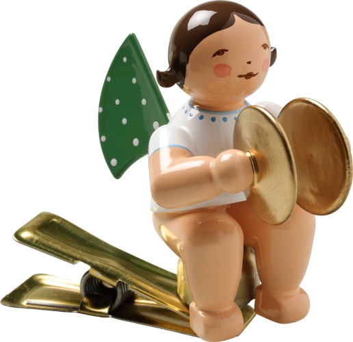 Engel mit Becken auf Klemme