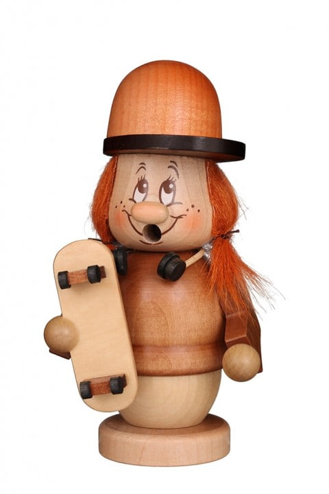 Räucherfigur Miniwichtel Skaterin