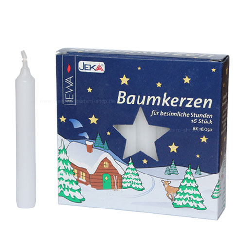 Baumkerzen EWA 16 Stück 14x110mm weiß