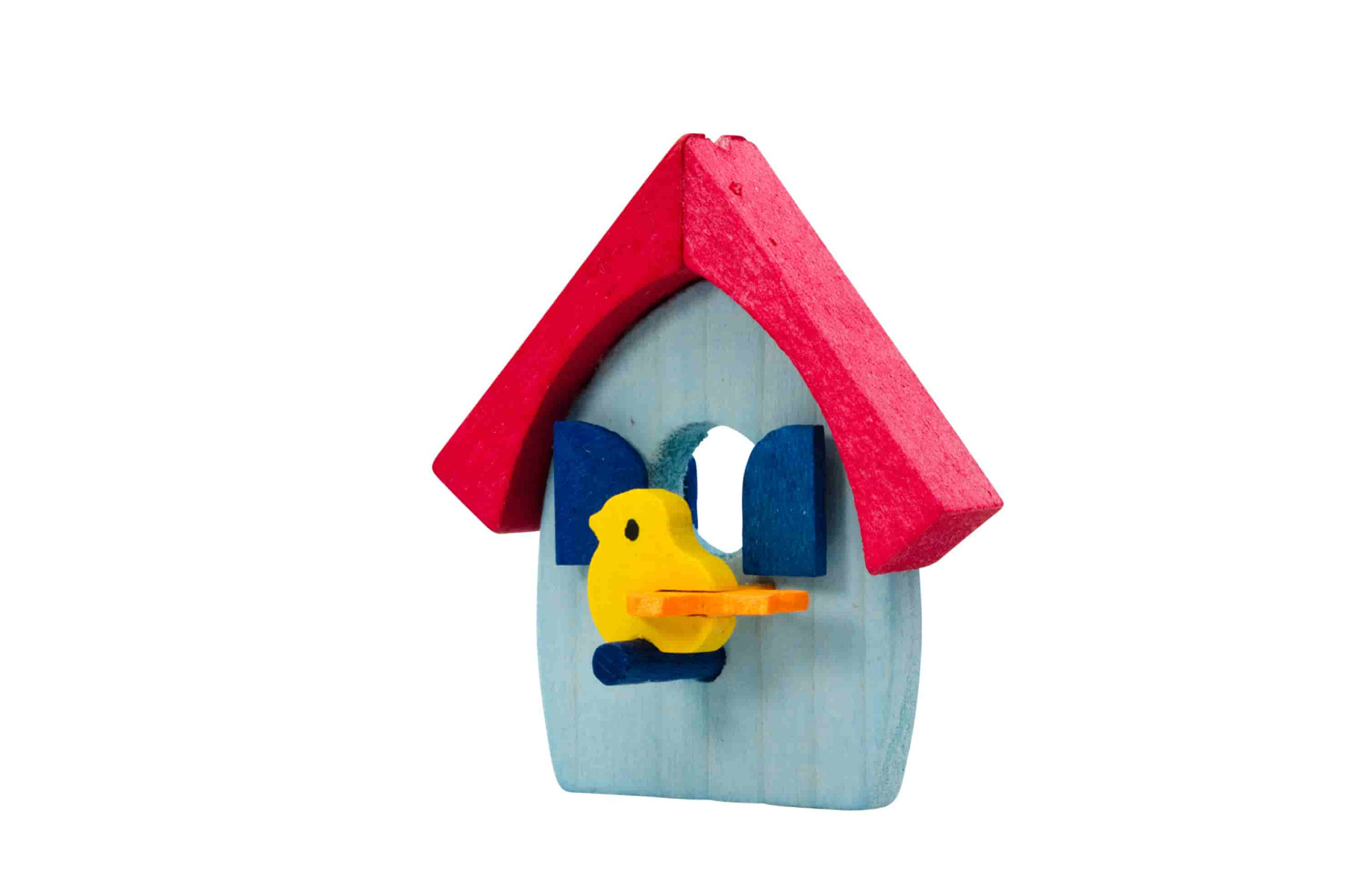 Vogelhaus hellblau als Baumschmuck