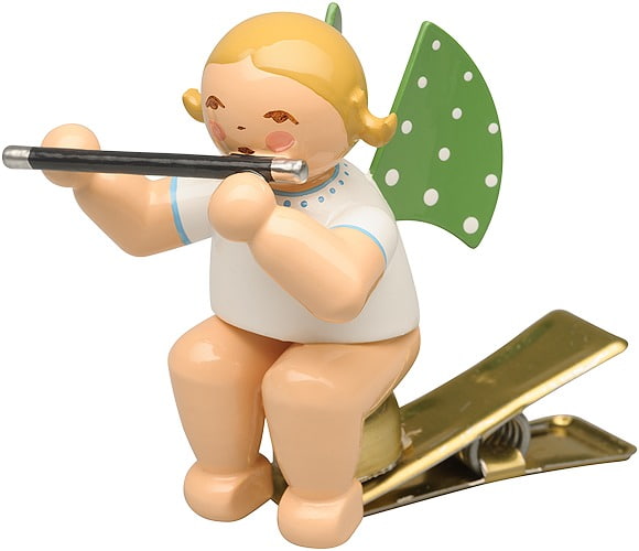 Engel mit Querflöte auf Klemme