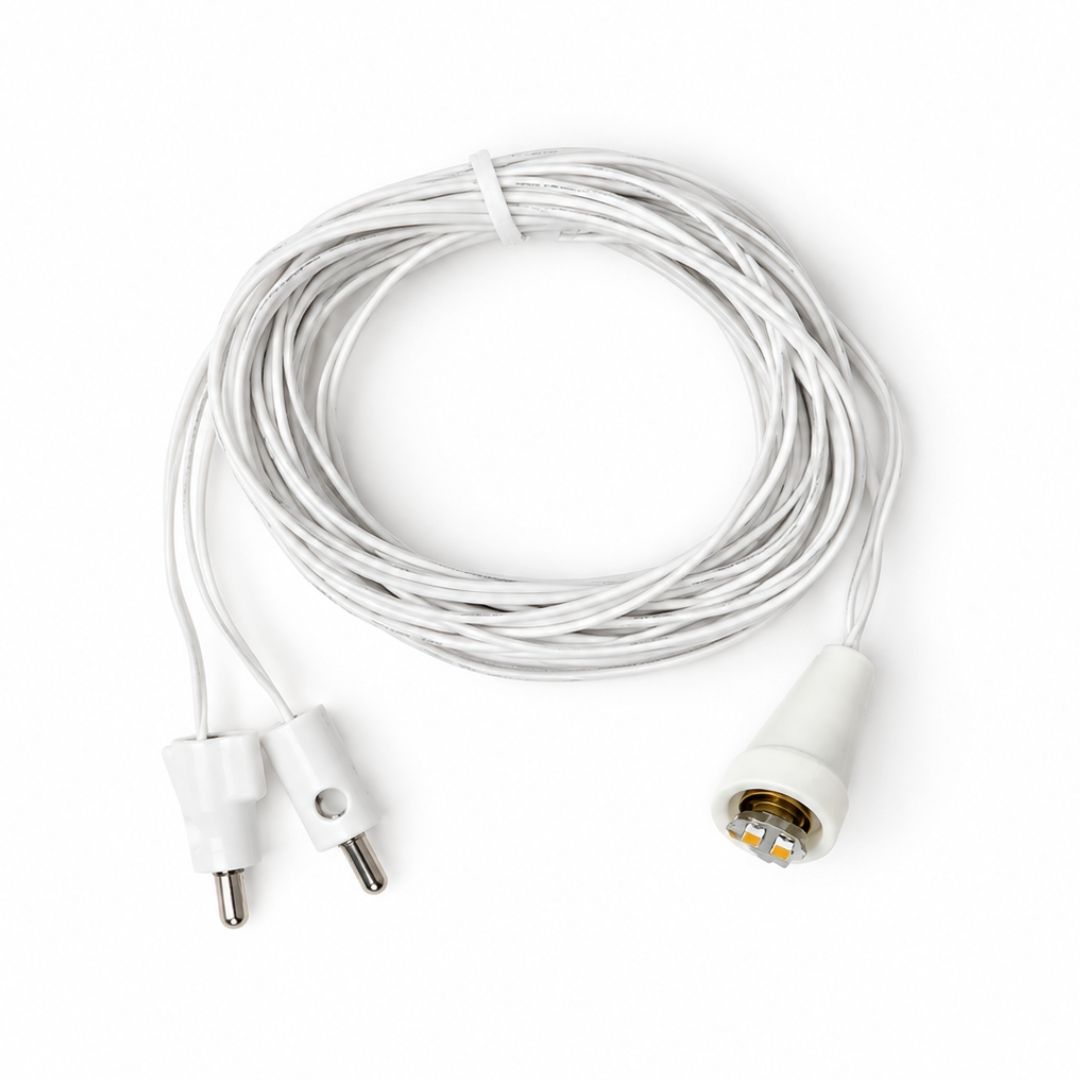 Beleuchtung für Lampenschirme (ø7cm) inkl. LED - weiß