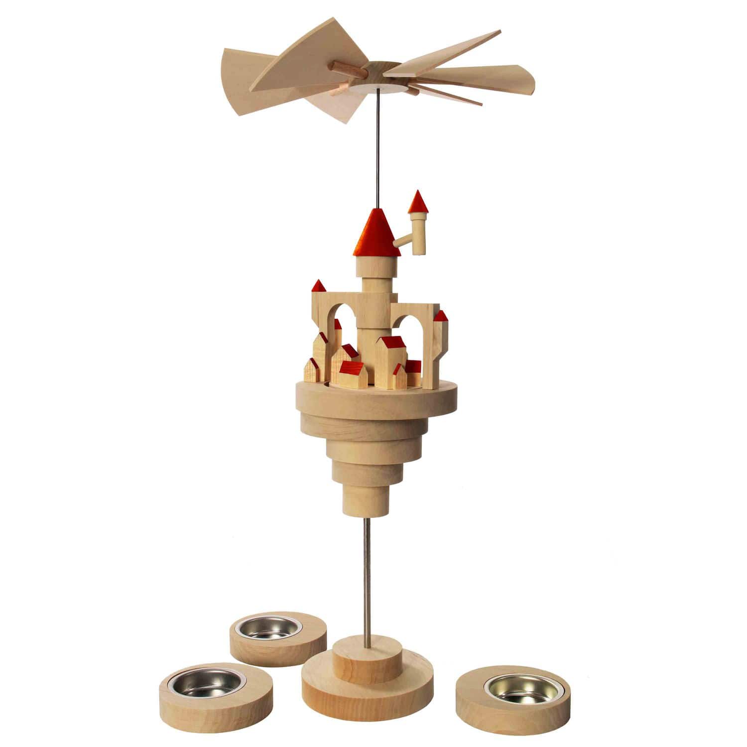 Pyramide Luftschloss Mona, rote Dächer