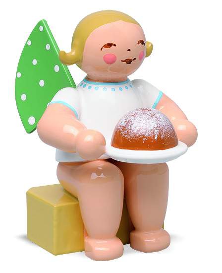 Engel klein mit Kuchen