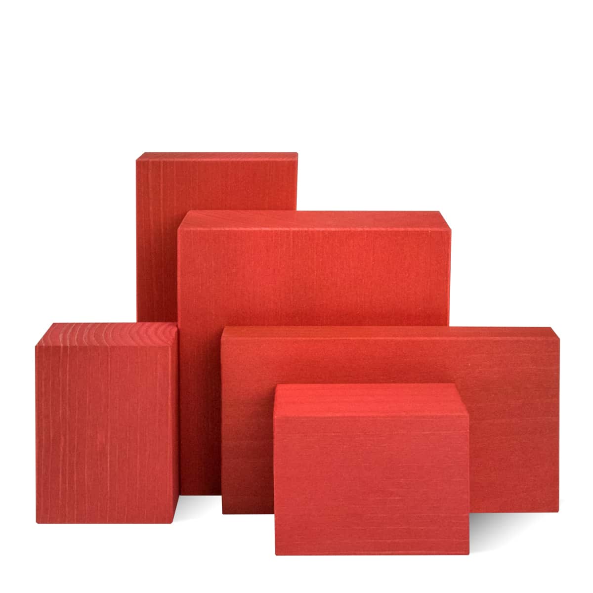 Deko-Klötze, 5-tlg., rot