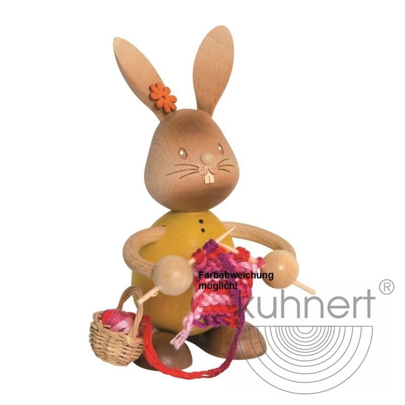 Stupsi Hase mit Strickzeug