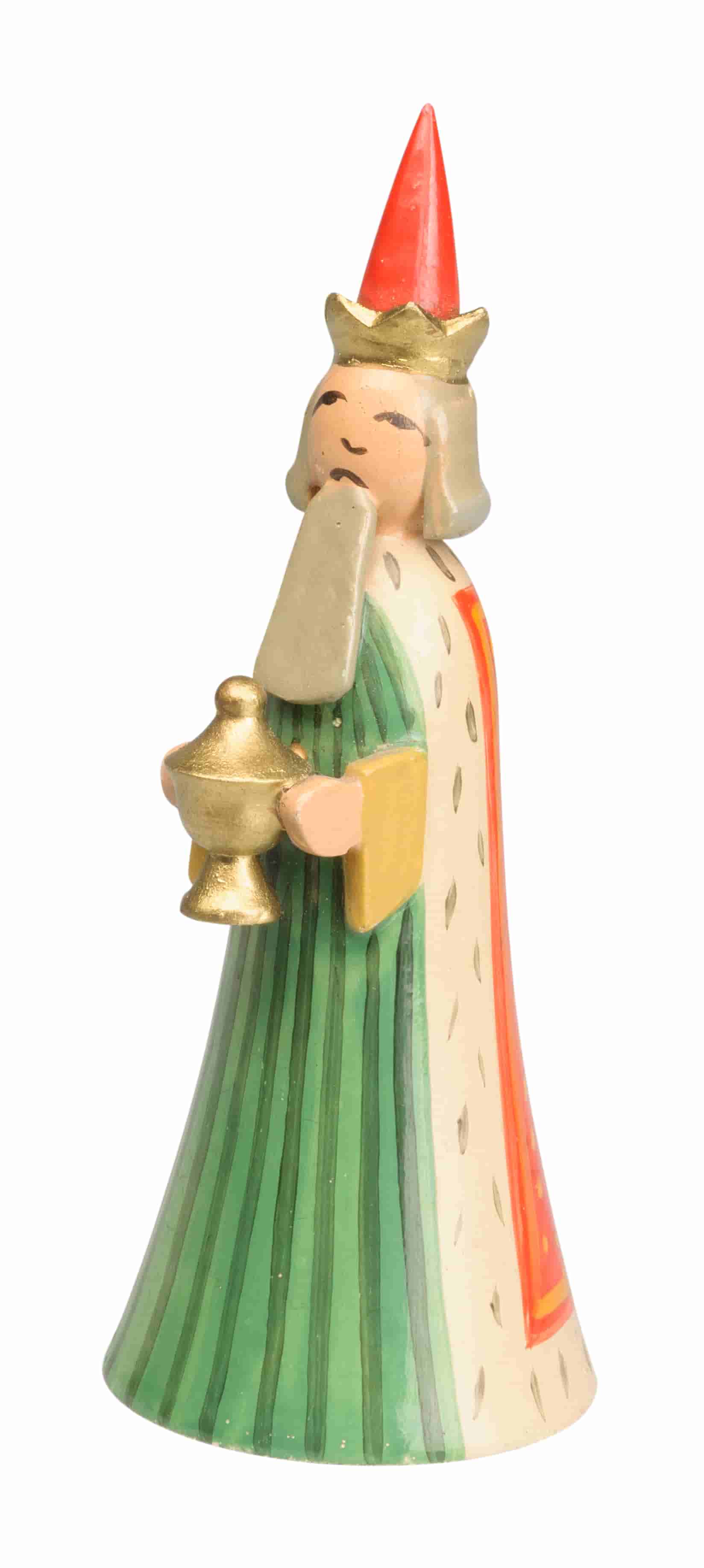 König Balthasar stehend mit Umhang aus Krippenszene