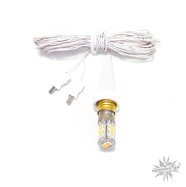 Ersatzbeleuchtung für Herrnhuter Sterne ø 13 cm mit LED und weißer Kappe (A1e/A1b)
