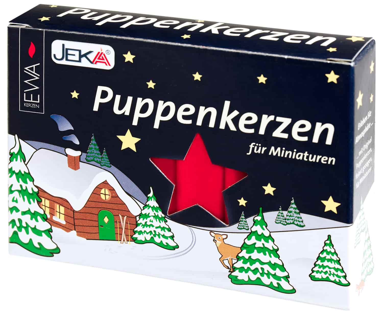 Puppenkerzen EWA 40 Stück 7x65mm rot