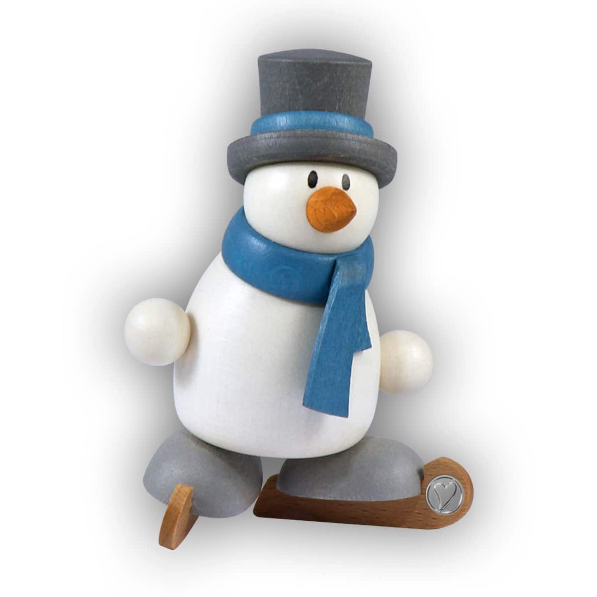 Schneemann Otto mit Schlittschuhen
