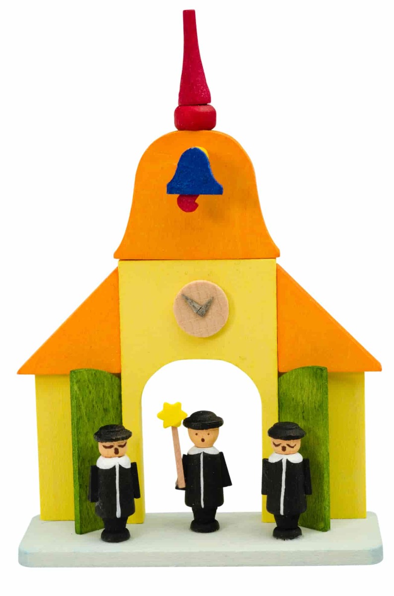 Kirche mit Kurrende als Baumschmuck - Auslaufartikel