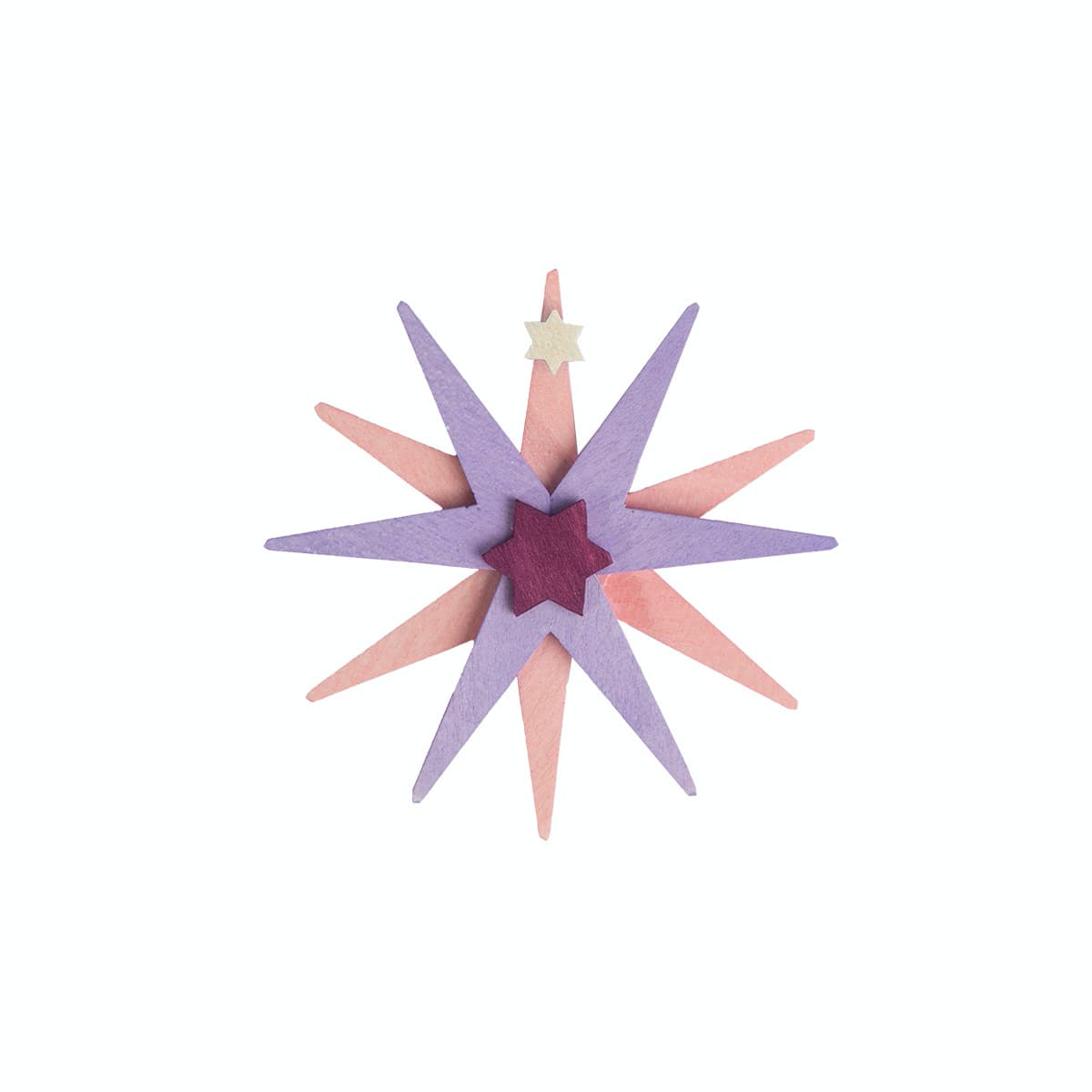 Weihnachtsstern rosa/violett als Baumschmuck