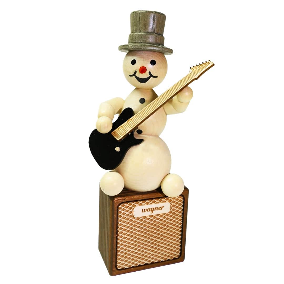 Schneemannmusikant mit E-Gitarre