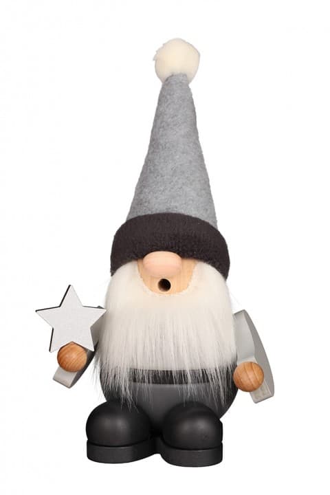 Räuchermann Kugelzwerg grau