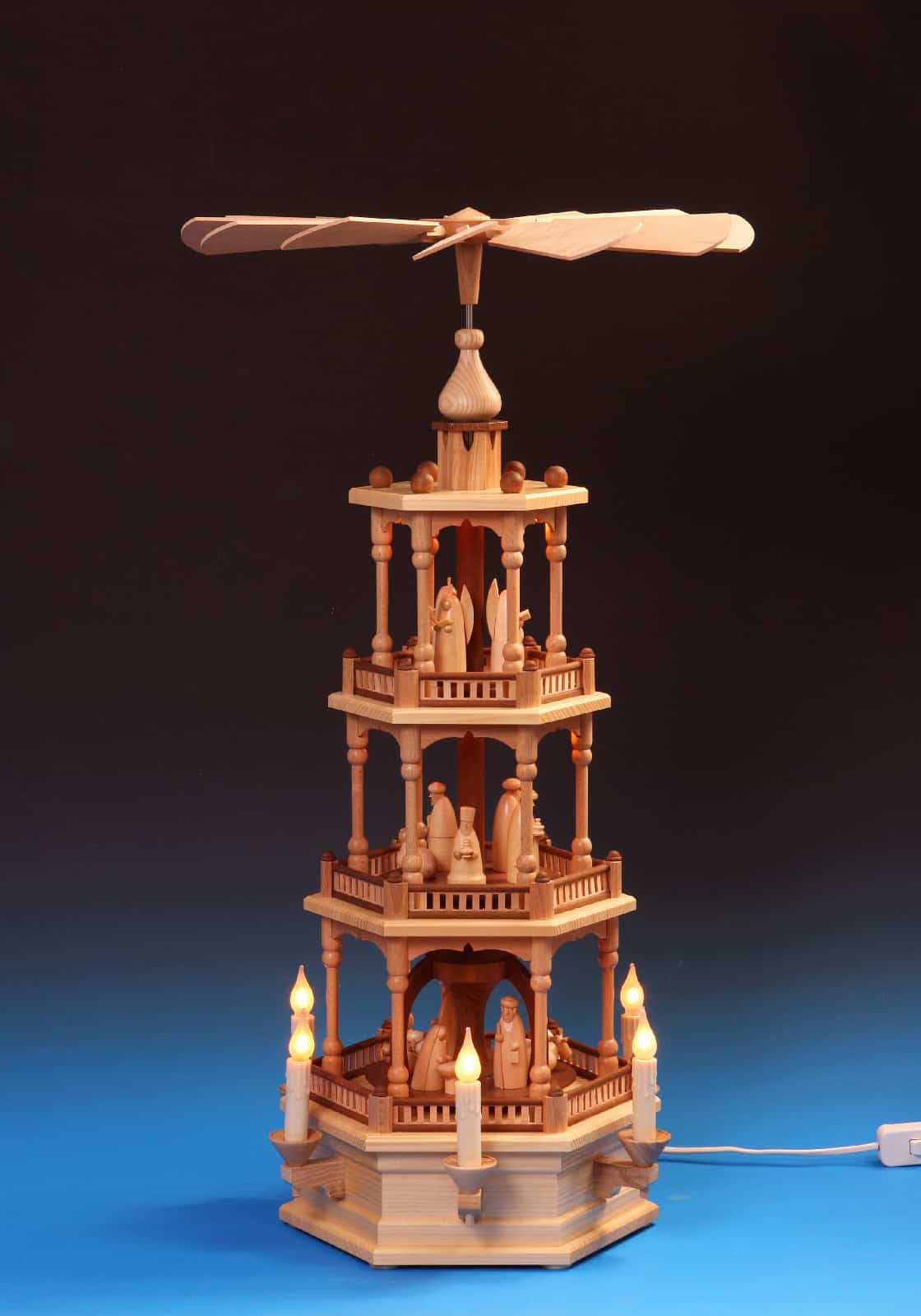 Pyramide Christi Geburt 3-stöckig, elektr.