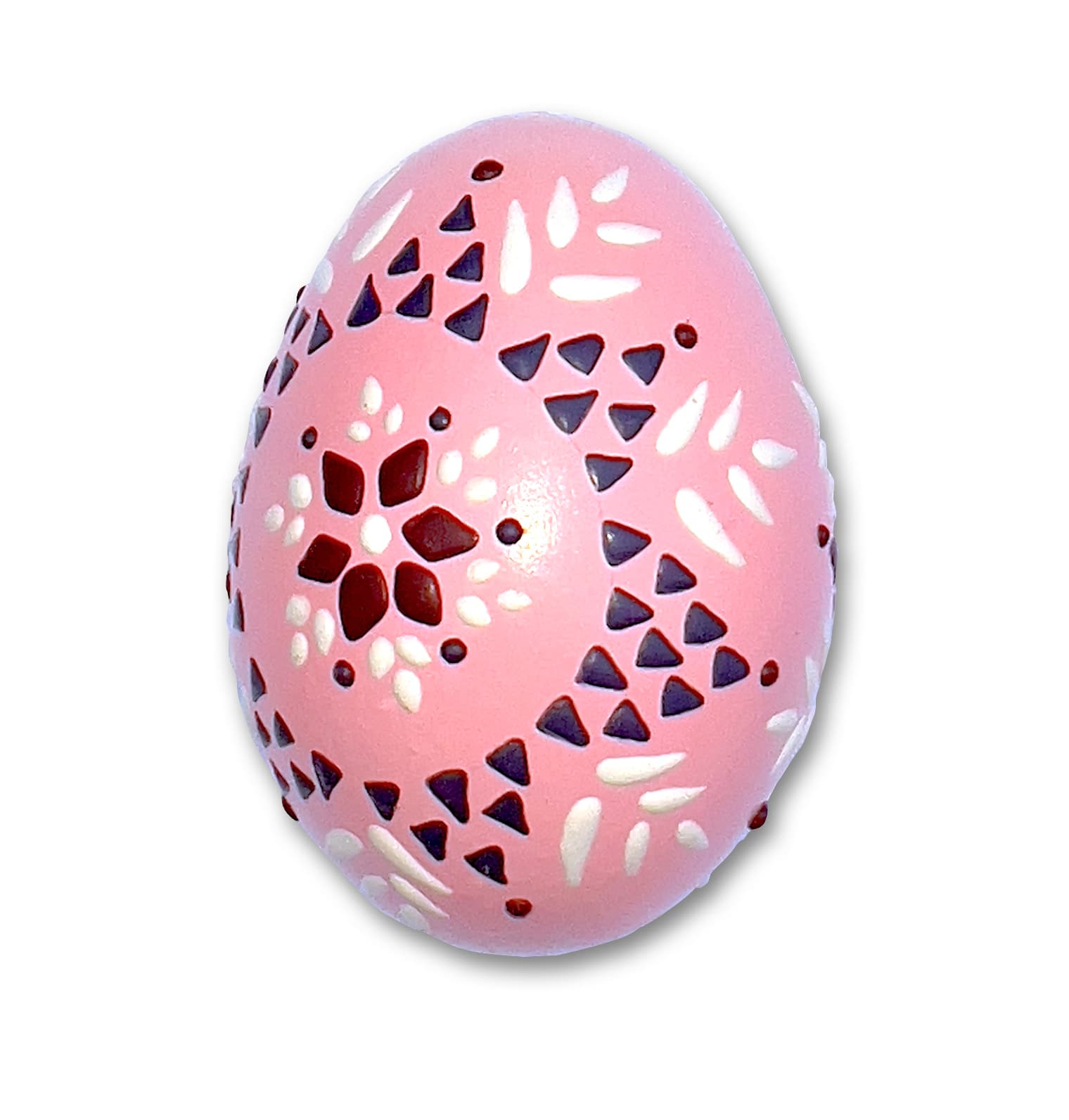 Osterei - Bossiertechnik rosa - weiß, lila, weinrot - 2