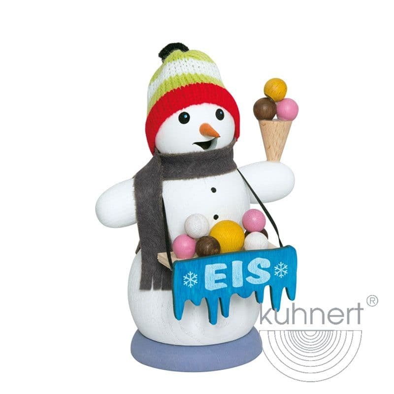 Schneemann als Eisverkäufer