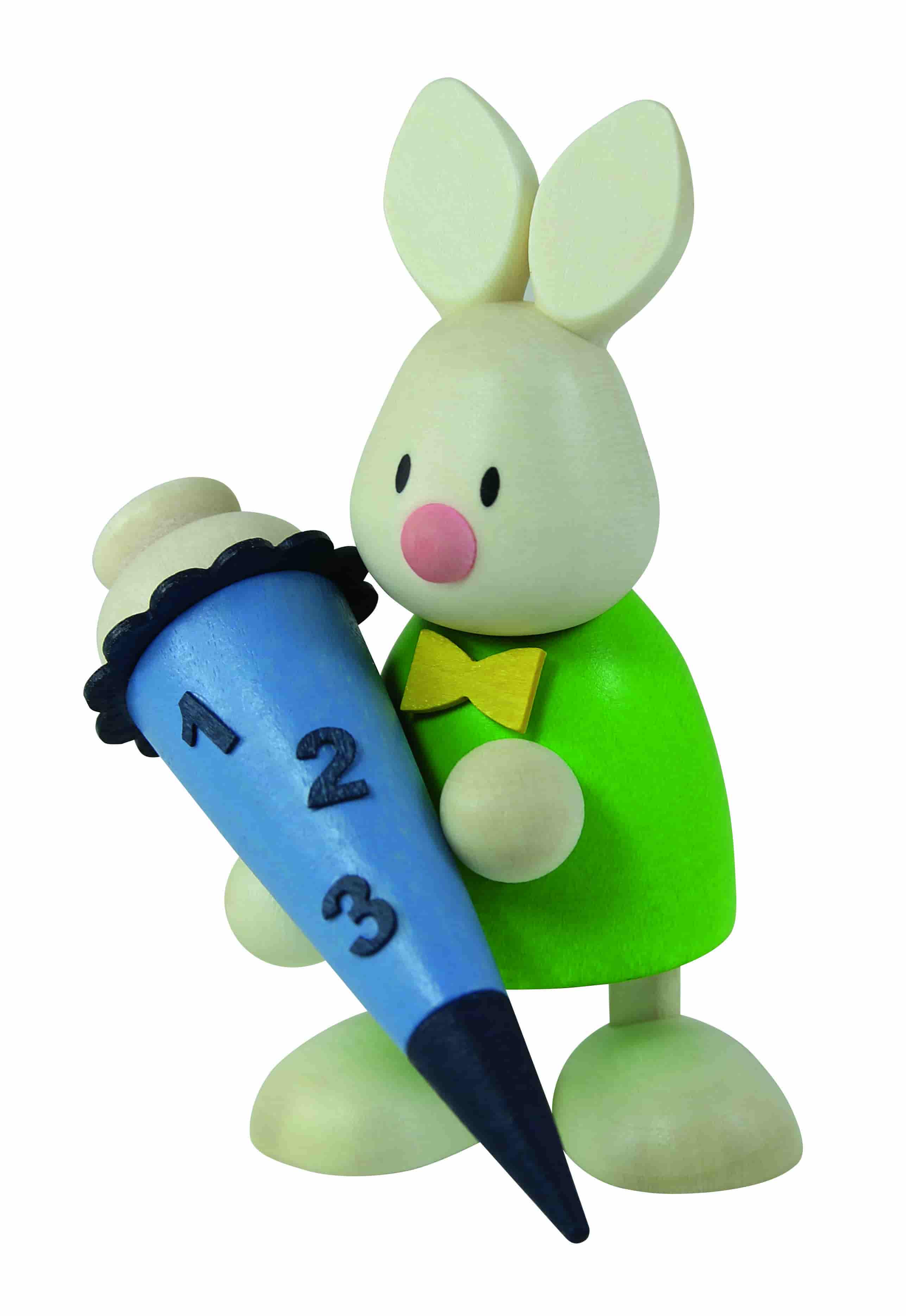 Kaninchen Max mit Zuckertüte