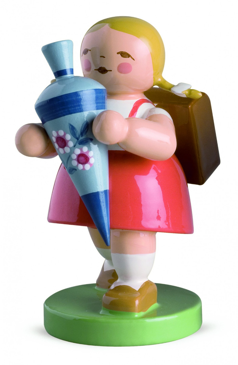 Schulmädchen mit Zöpfen