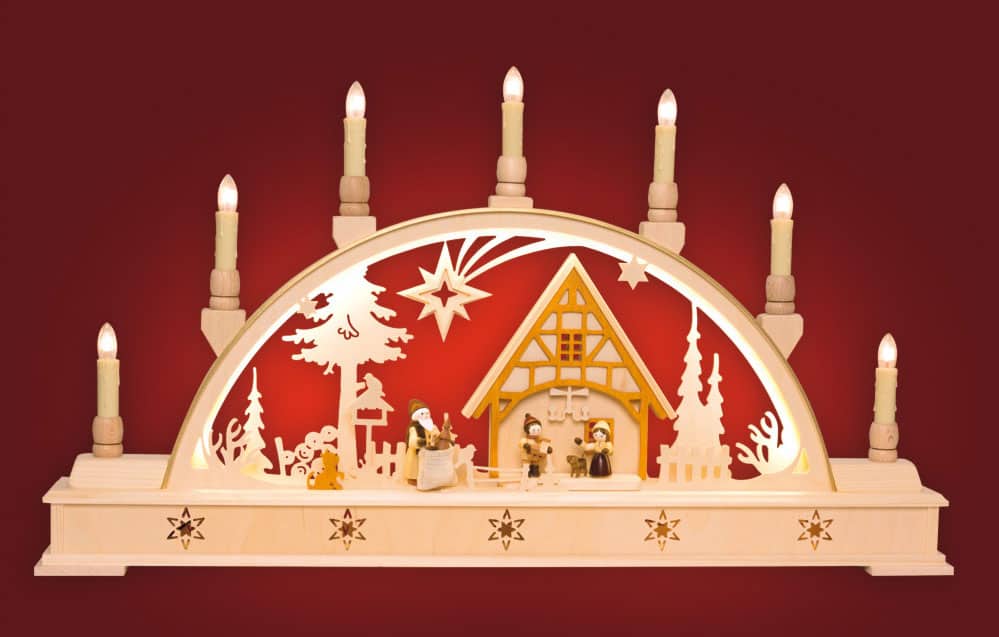 Schwibbogen Bescherung