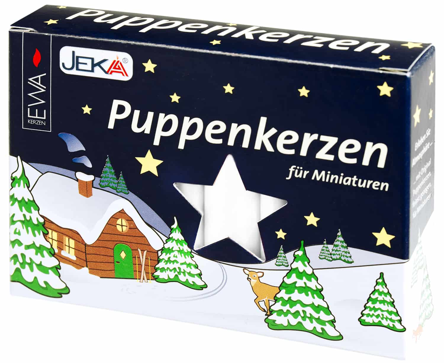 Puppenkerzen EWA 40 Stück 7x65mm weiß