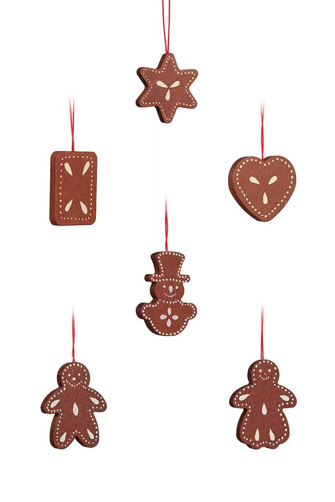 Baumbehang Minilebkuchen braun - 6 Stück