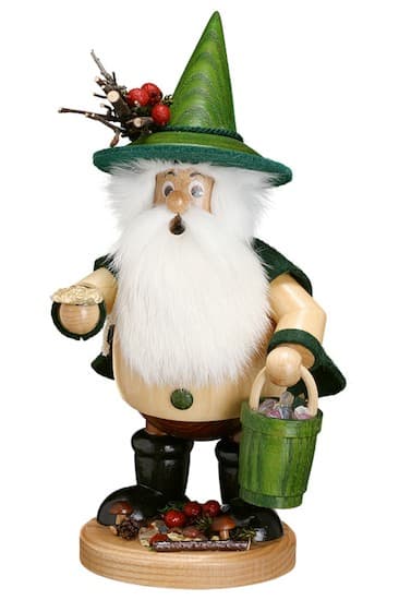 Räuchermann Waldwichtel Erzsammler grün - Auslaufartikel