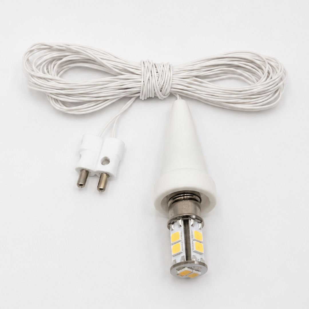 Beleuchtung für Lampenschirme (ø10cm) inkl. LED - weiß