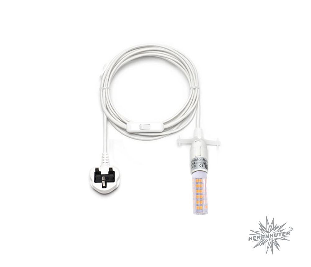 AUSLAND - 4 m Kabel für Original Herrnhuter Sterne aus Papier (I4 - I8)